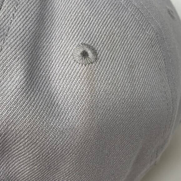 Adidas Trefoil Hat Cap Flex Fitted L Large Gray Red 6 Panel Wool Blend - Picture 6 of 12